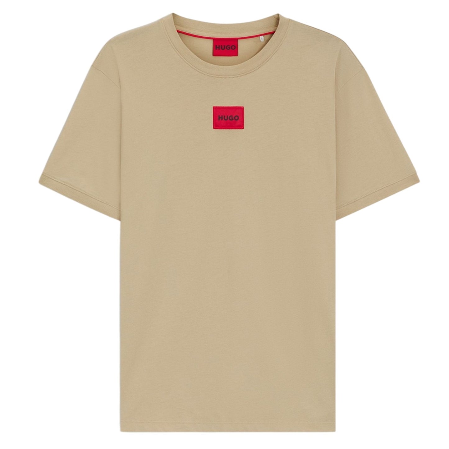 Medium Beige - Front - Hugo Mens Diragolino Chest Logo T-Shirt