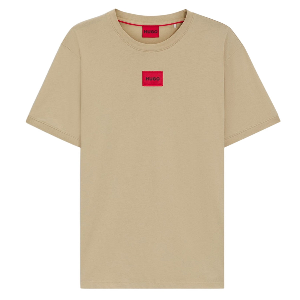 Medium Beige - Front - Hugo Mens Diragolino Chest Logo T-Shirt