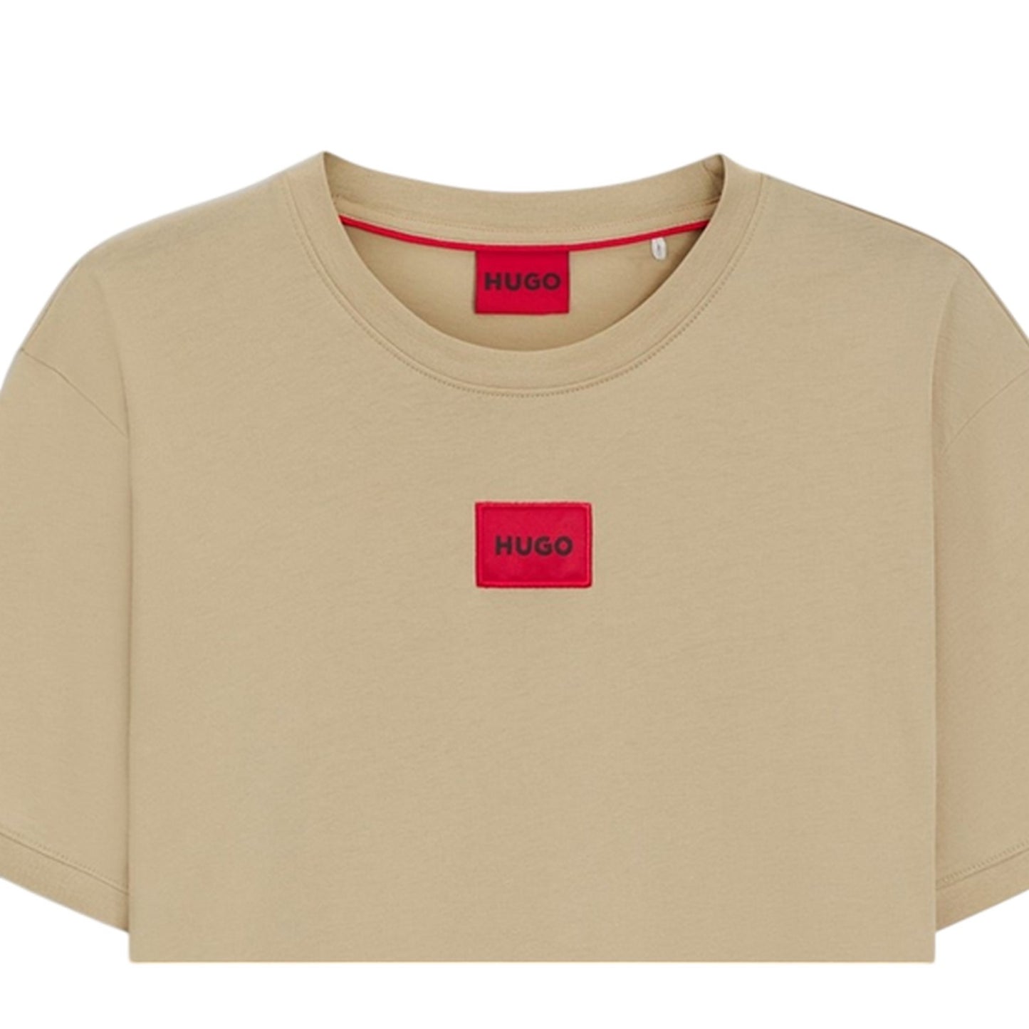 Medium Beige - Side - Hugo Mens Diragolino Chest Logo T-Shirt