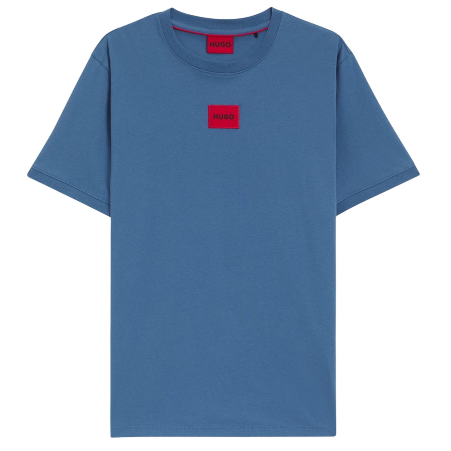 Medium Blue - Front - Hugo Mens Diragolino Chest Logo T-Shirt