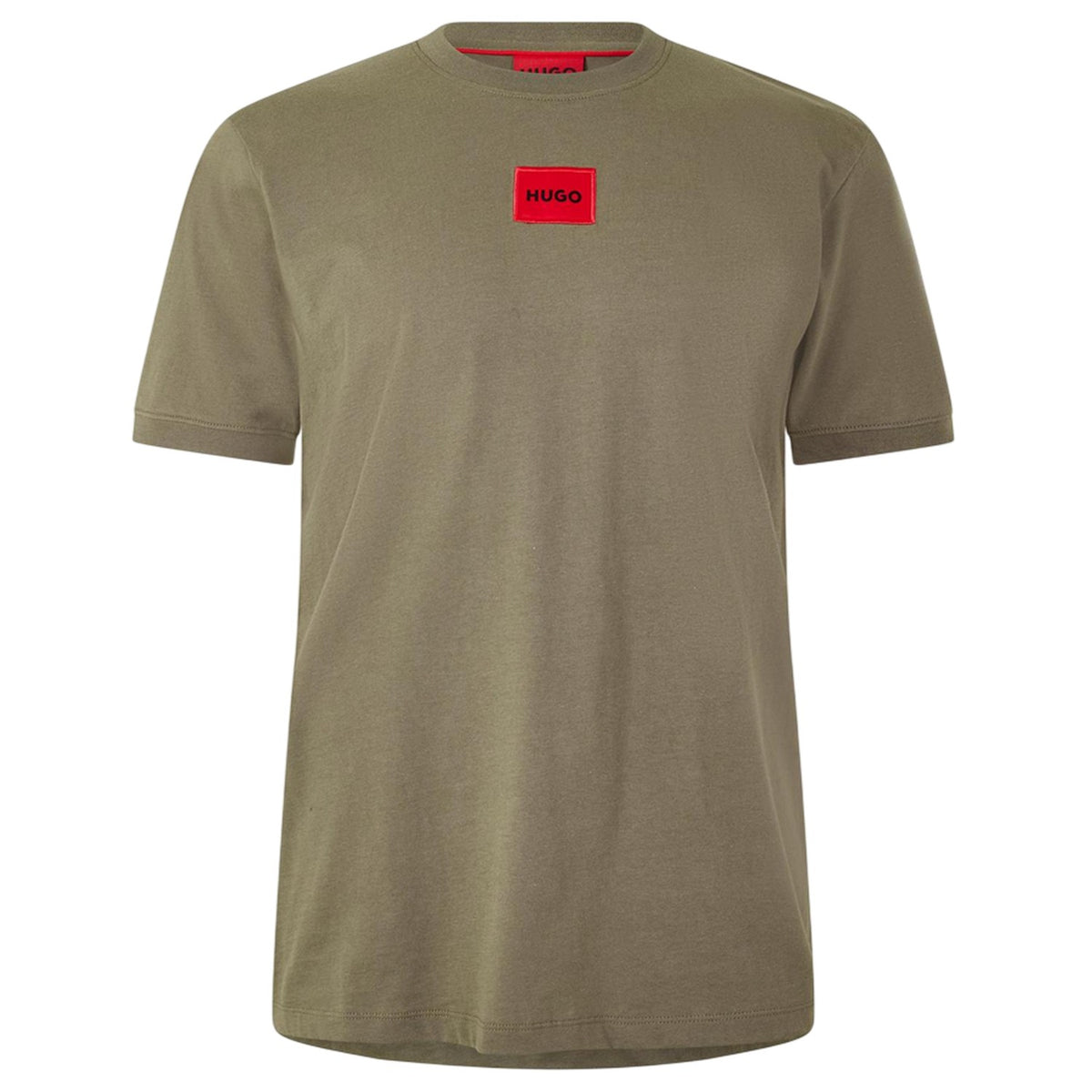 Medium Grey - Front - Hugo Mens Diragolino Chest Logo T-Shirt