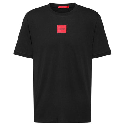 Black - Front - Hugo Mens Diragolino Chest Logo T-Shirt