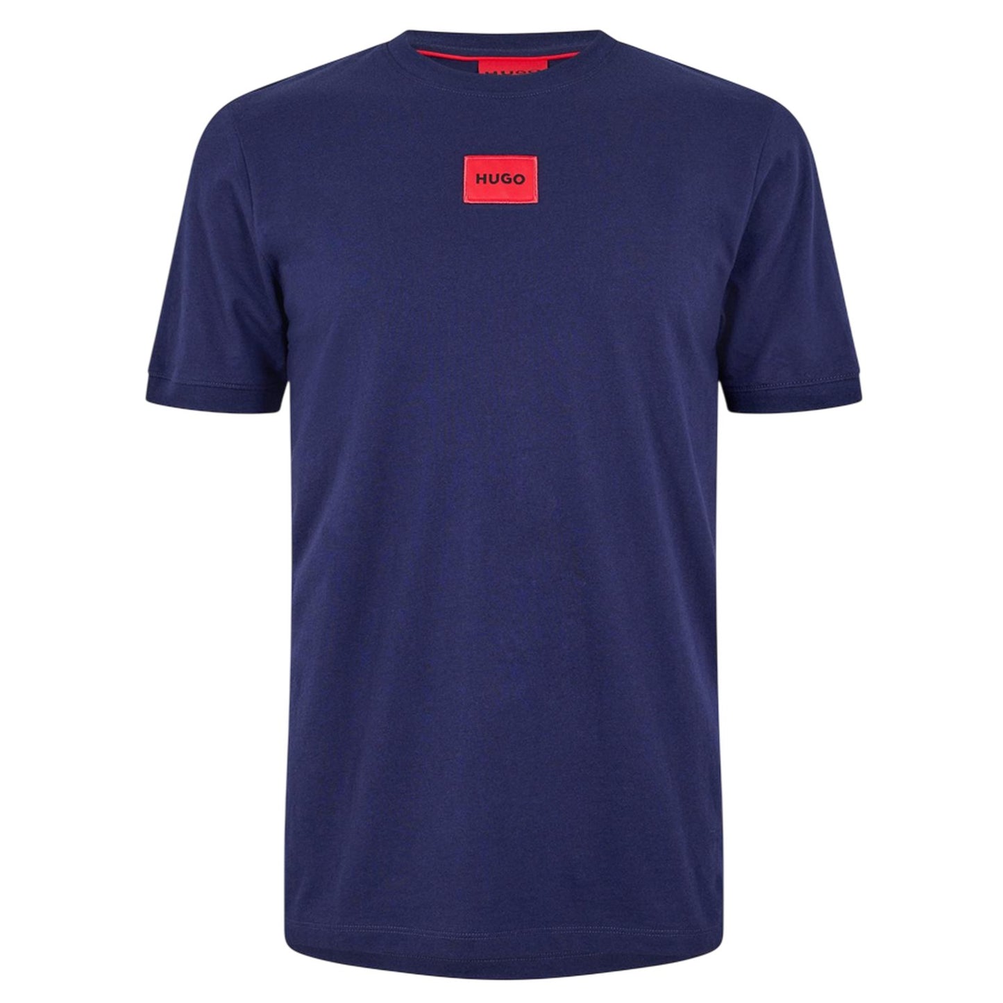 Navy - Front - Hugo Mens Diragolino Chest Logo T-Shirt