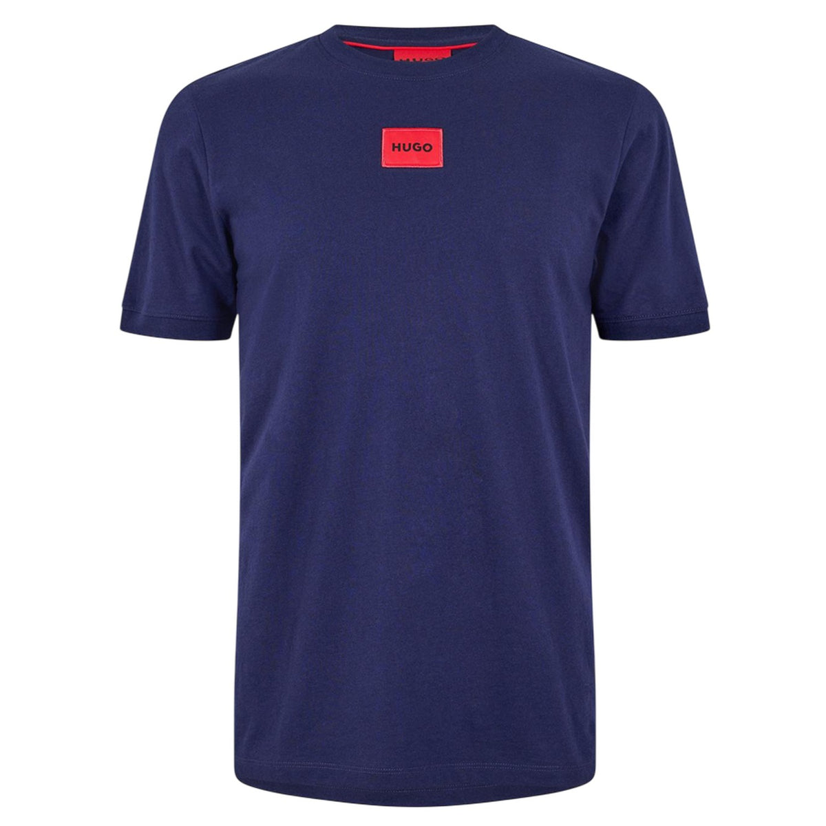 Navy - Front - Hugo Mens Diragolino Chest Logo T-Shirt