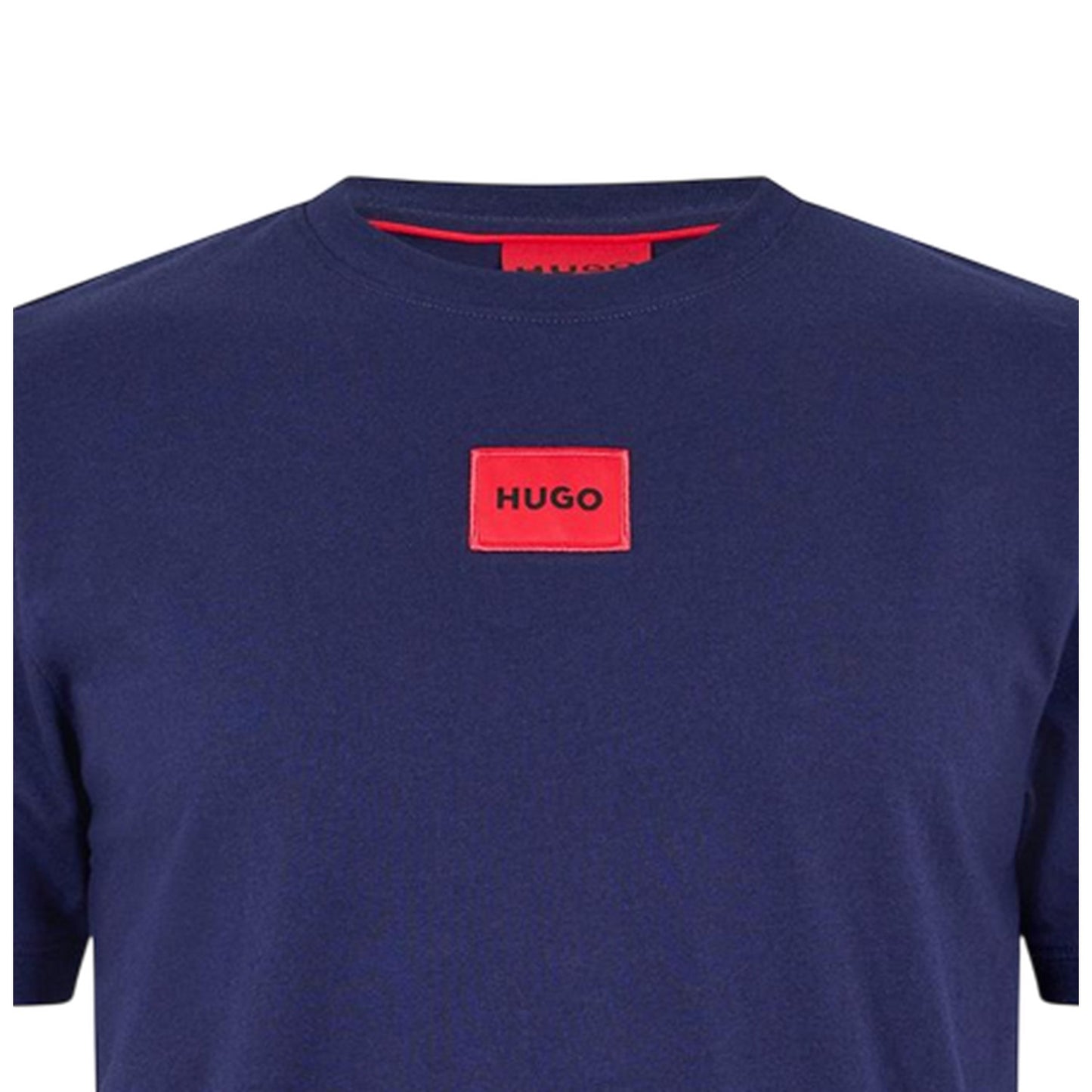 Navy - Side - Hugo Mens Diragolino Chest Logo T-Shirt