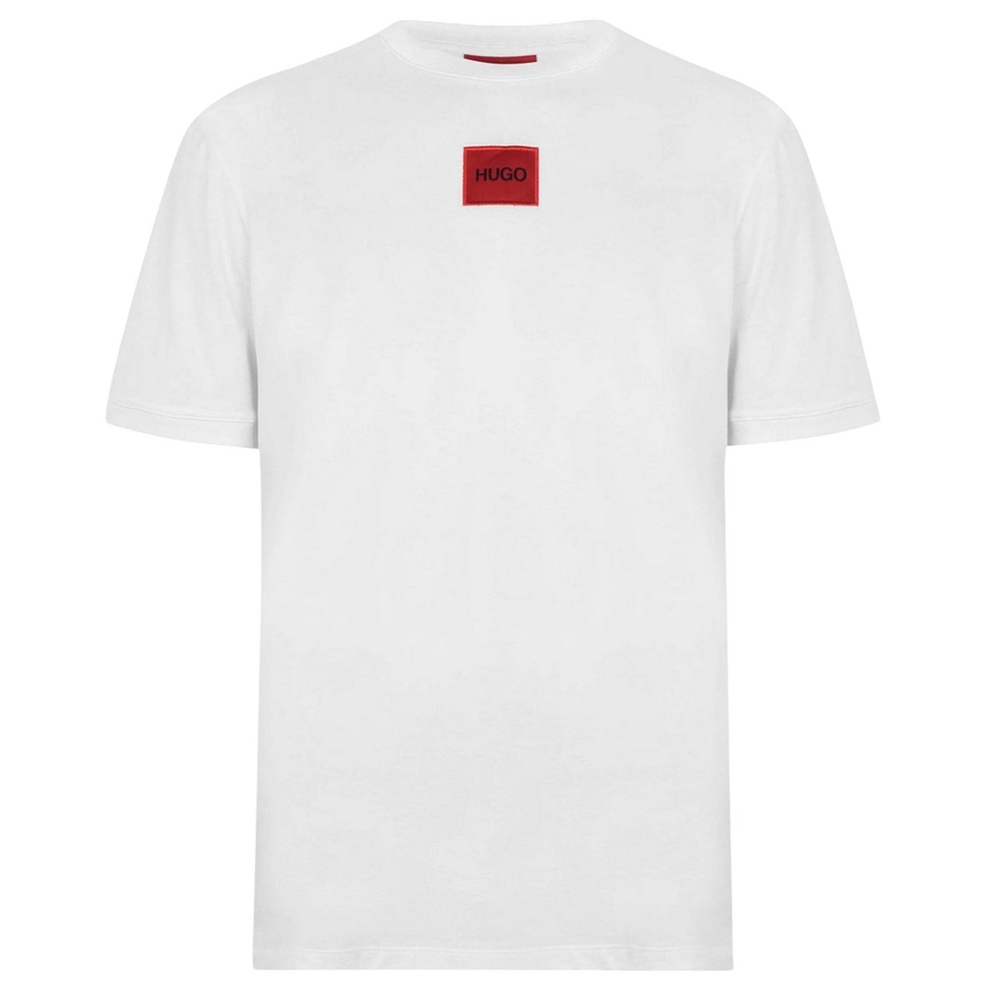 White - Front - Hugo Mens Diragolino Chest Logo T-Shirt