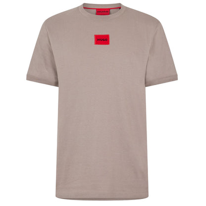 Brown - Front - Hugo Mens Diragolino Chest Logo T-Shirt