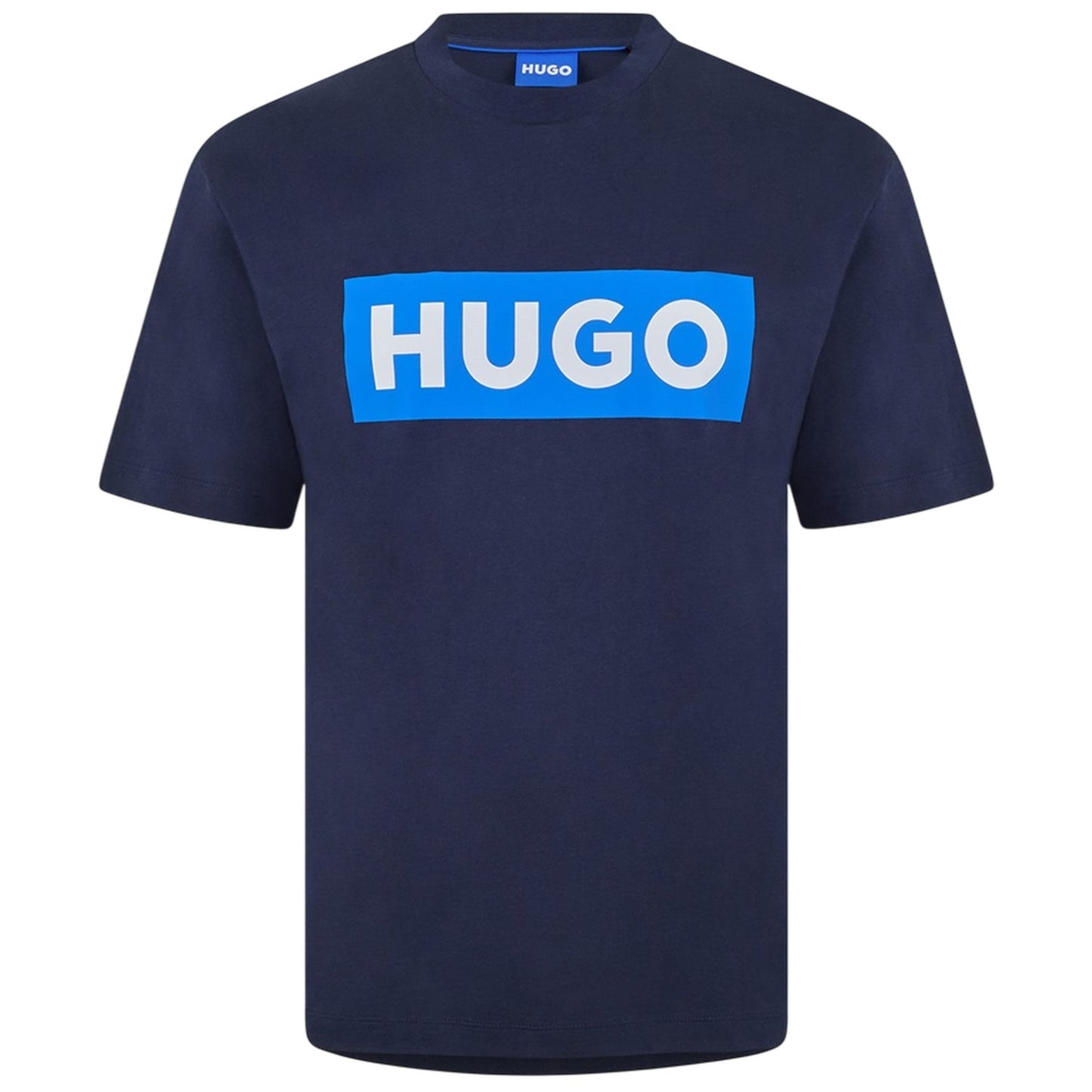 Navy - Front - Hugo Boss Unisex Adult Box Logo T-Shirt