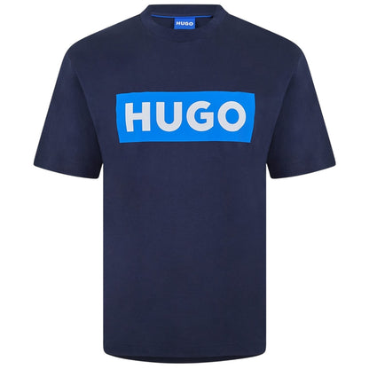 Navy - Front - Hugo Boss Unisex Adult Box Logo T-Shirt