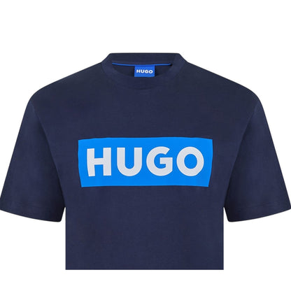 Navy - Side - Hugo Boss Unisex Adult Box Logo T-Shirt