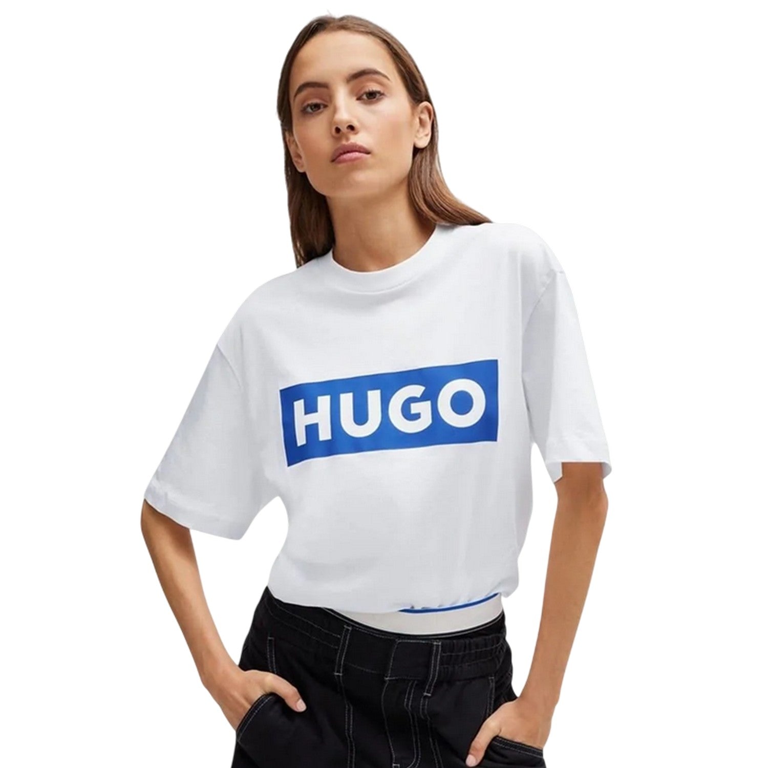 White - Side - Hugo Boss Unisex Adult Box Logo T-Shirt