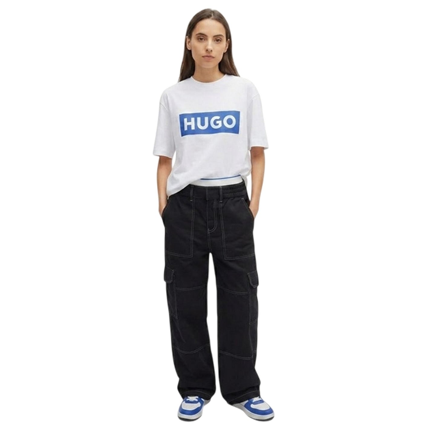 White - Lifestyle - Hugo Boss Unisex Adult Box Logo T-Shirt