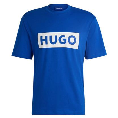 Blue - Front - Hugo Boss Unisex Adult Box Logo T-Shirt