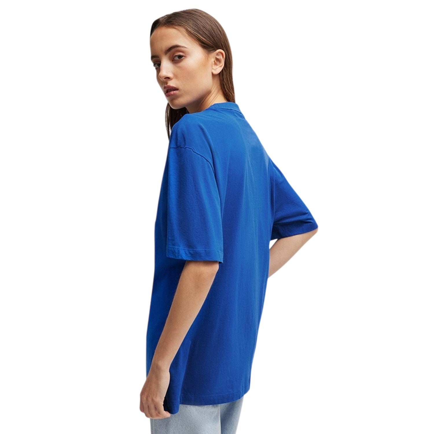 Blue - Back - Hugo Boss Unisex Adult Box Logo T-Shirt