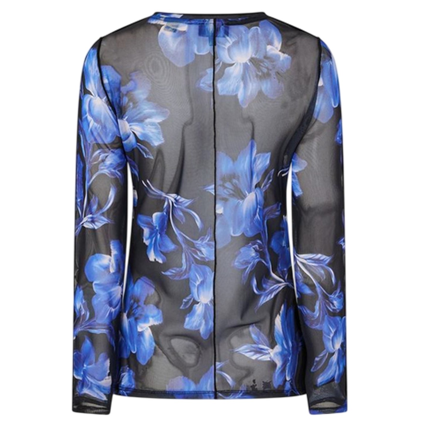 Blue - Back - Ted Baker Womens-Ladies Floral Sheer T-Shirt