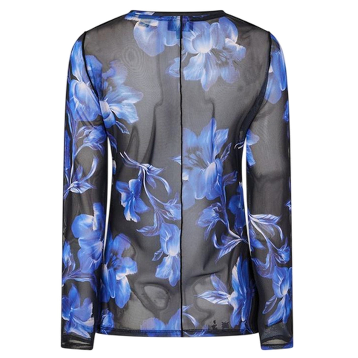 Blue - Back - Ted Baker Womens-Ladies Floral Sheer T-Shirt