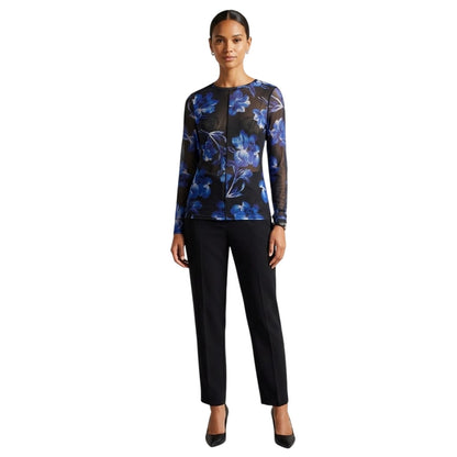 Blue - Lifestyle - Ted Baker Womens-Ladies Floral Sheer T-Shirt