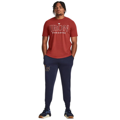 Red - Pack Shot - Under Armour Mens Project Rock Graphic Print T-Shirt