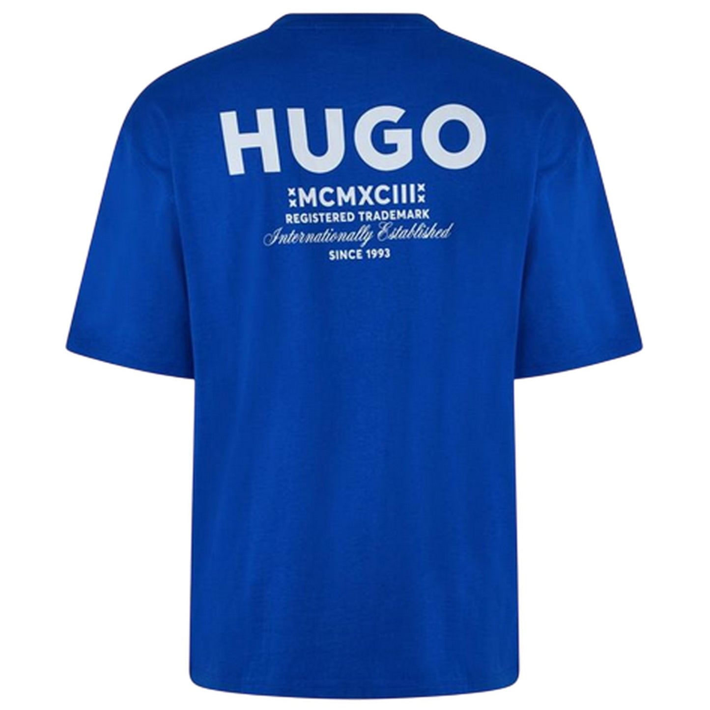 Blue - Back - Hugo Mens MCMXCIII Back Print T-Shirt