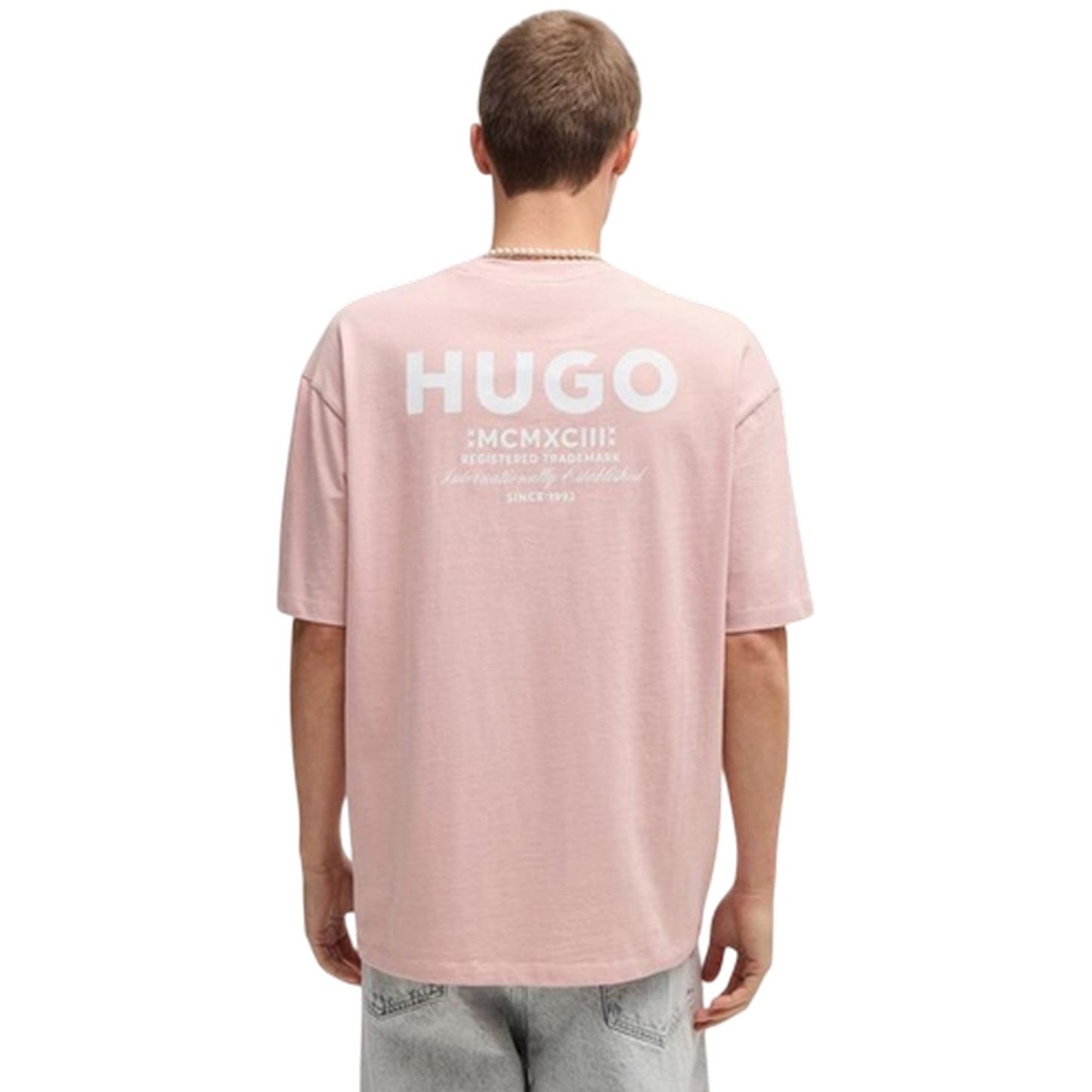 Light Pink - Back - Hugo Mens MCMXCIII Back Print T-Shirt