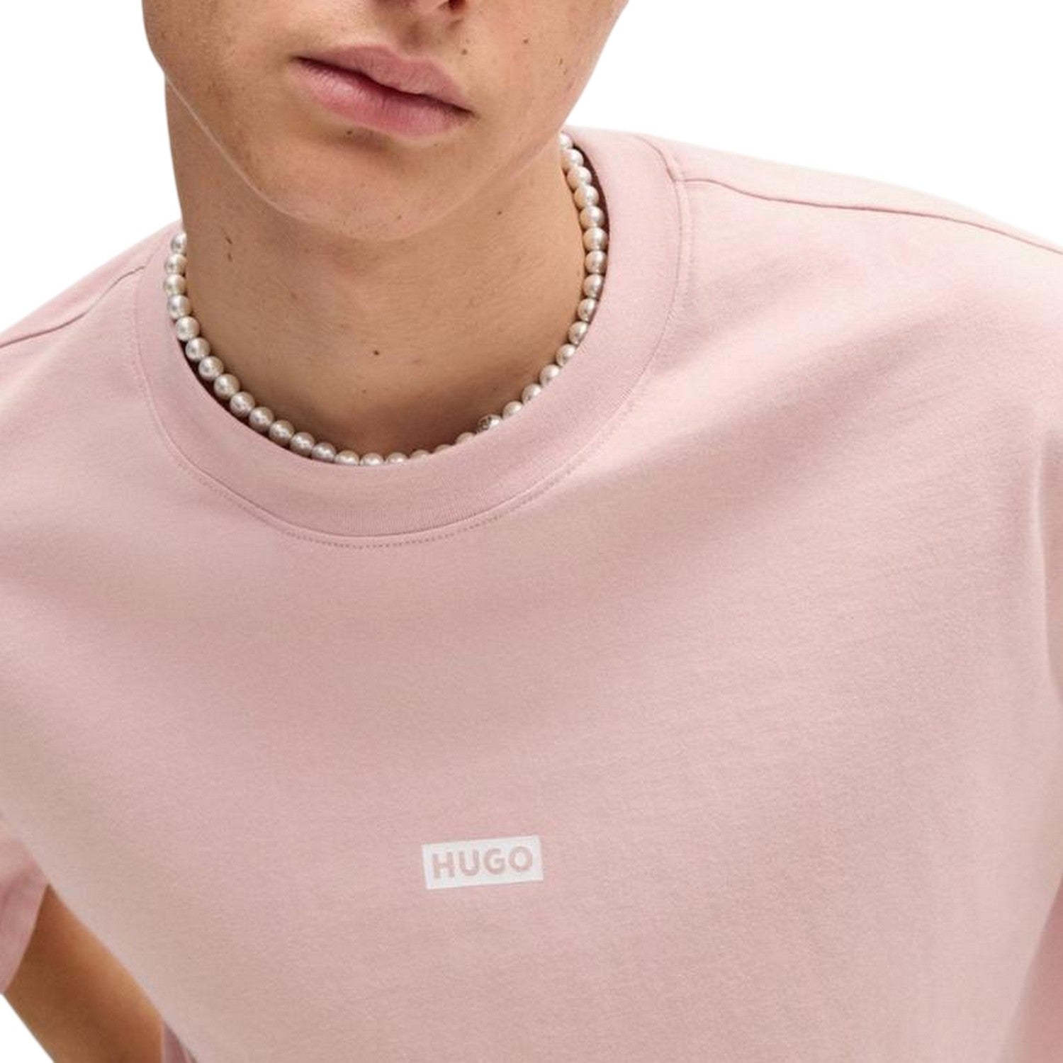 Light Pink - Side - Hugo Mens MCMXCIII Back Print T-Shirt