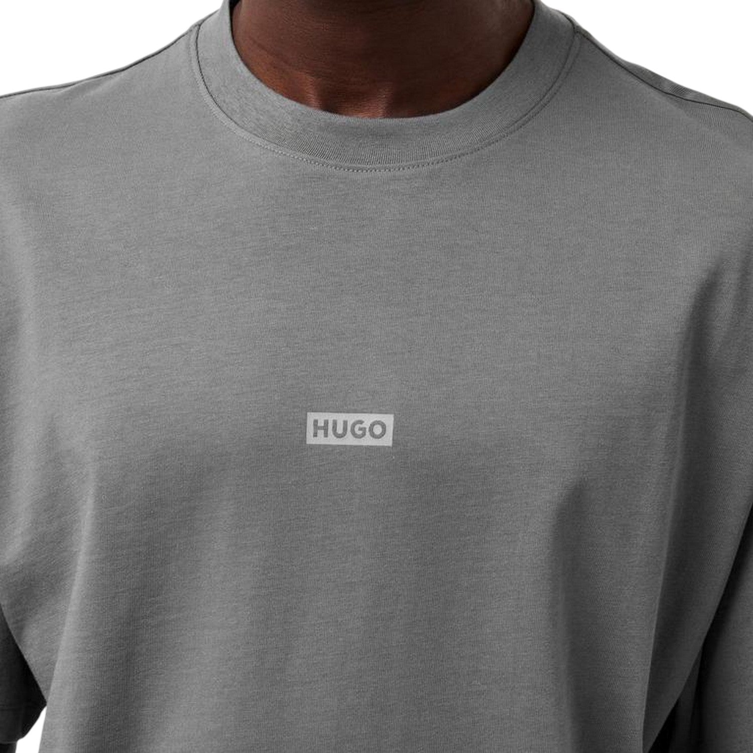 Medium Grey - Side - Hugo Mens MCMXCIII Back Print T-Shirt