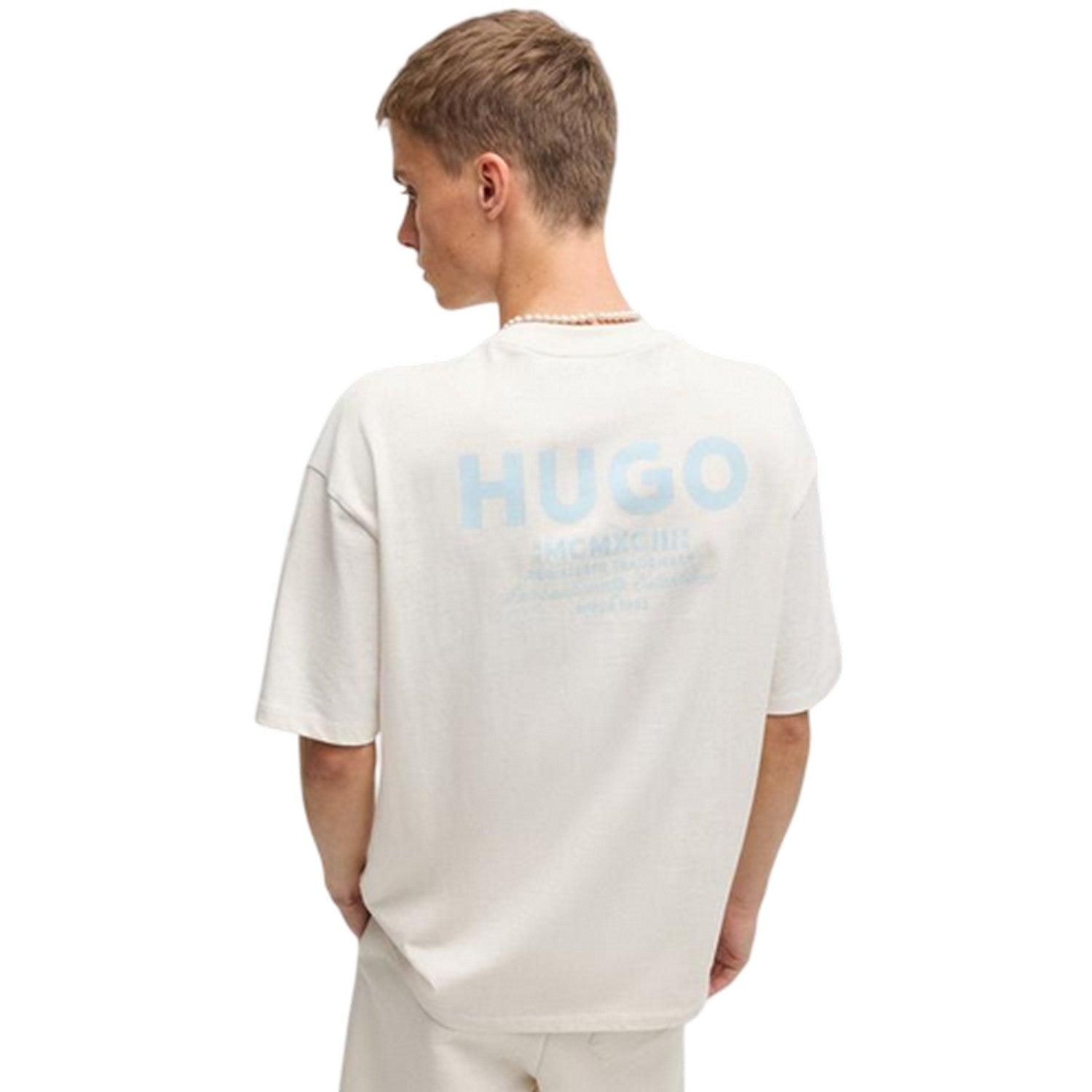 White - Back - Hugo Mens MCMXCIII Back Print T-Shirt