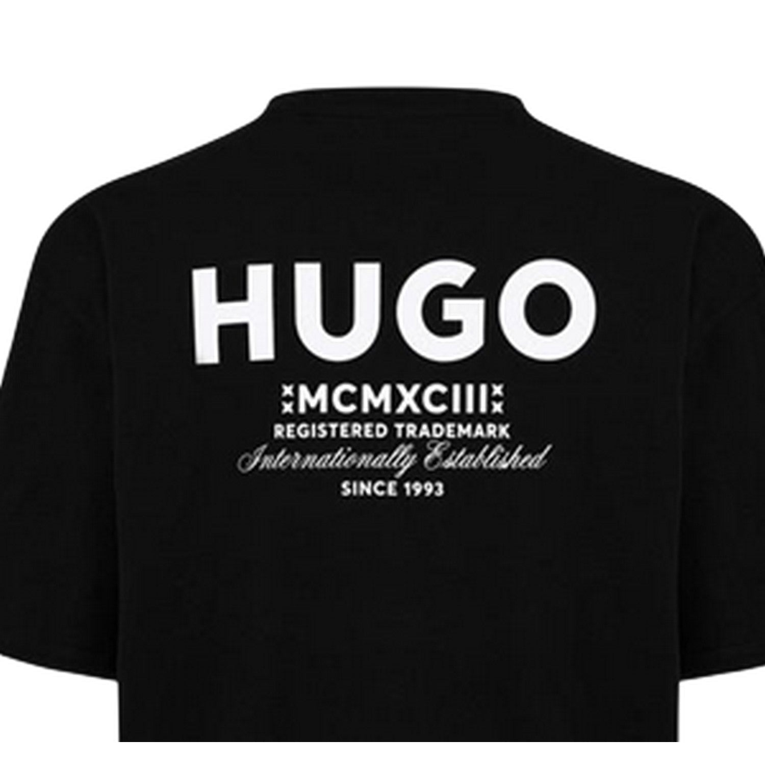 Black - Lifestyle - Hugo Mens MCMXCIII Back Print T-Shirt