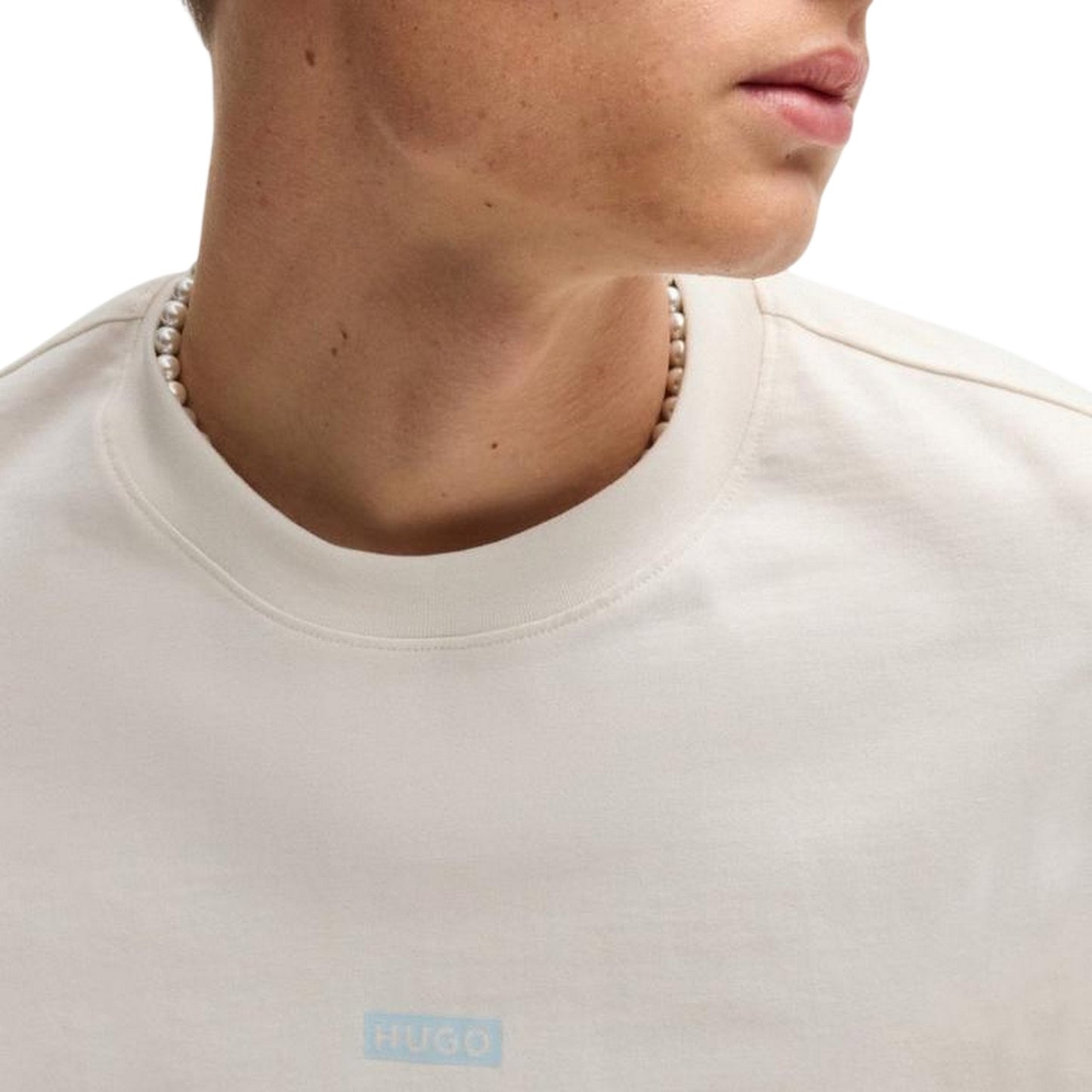 White - Side - Hugo Mens MCMXCIII Back Print T-Shirt