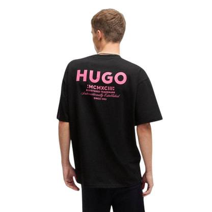 Black-Pink - Back - Hugo Mens MCMXCIII Back Print T-Shirt