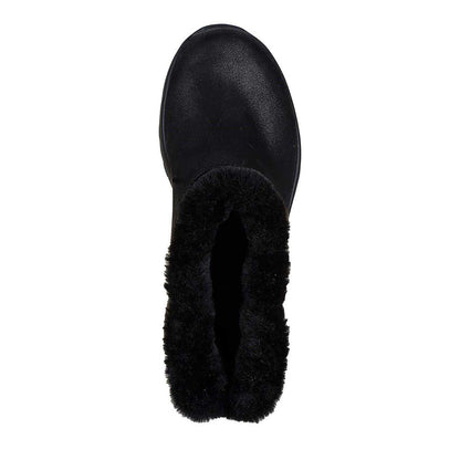 Black - Side - Skechers Womens-Ladies On The Go Joy Faux Fur Lined Ankle Boots