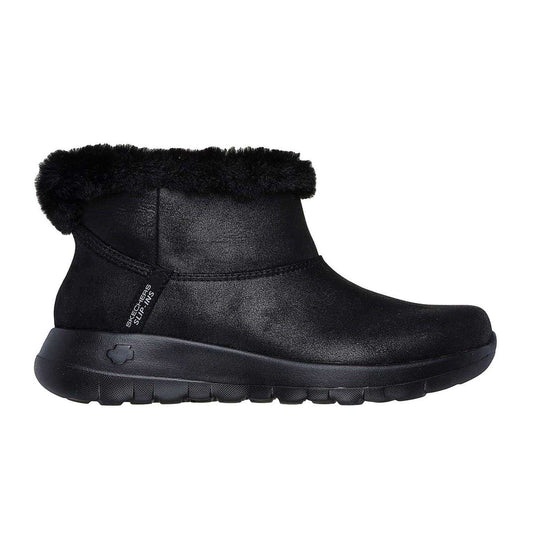 Black - Front - Skechers Womens-Ladies On The Go Joy Faux Fur Lined Ankle Boots