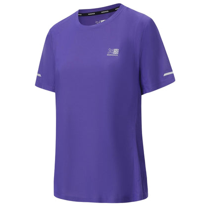 Dark Purple - Side - Karrimor Womens-Ladies Back Print Slim T-Shirt