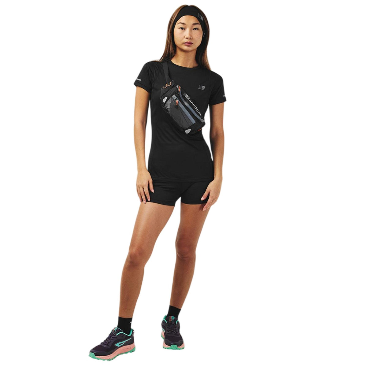 Black - Lifestyle - Karrimor Womens-Ladies Back Print Slim T-Shirt