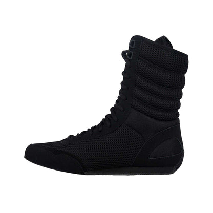 Black - Side - Lonsdale Childrens-Kids Contender Boxing Boots