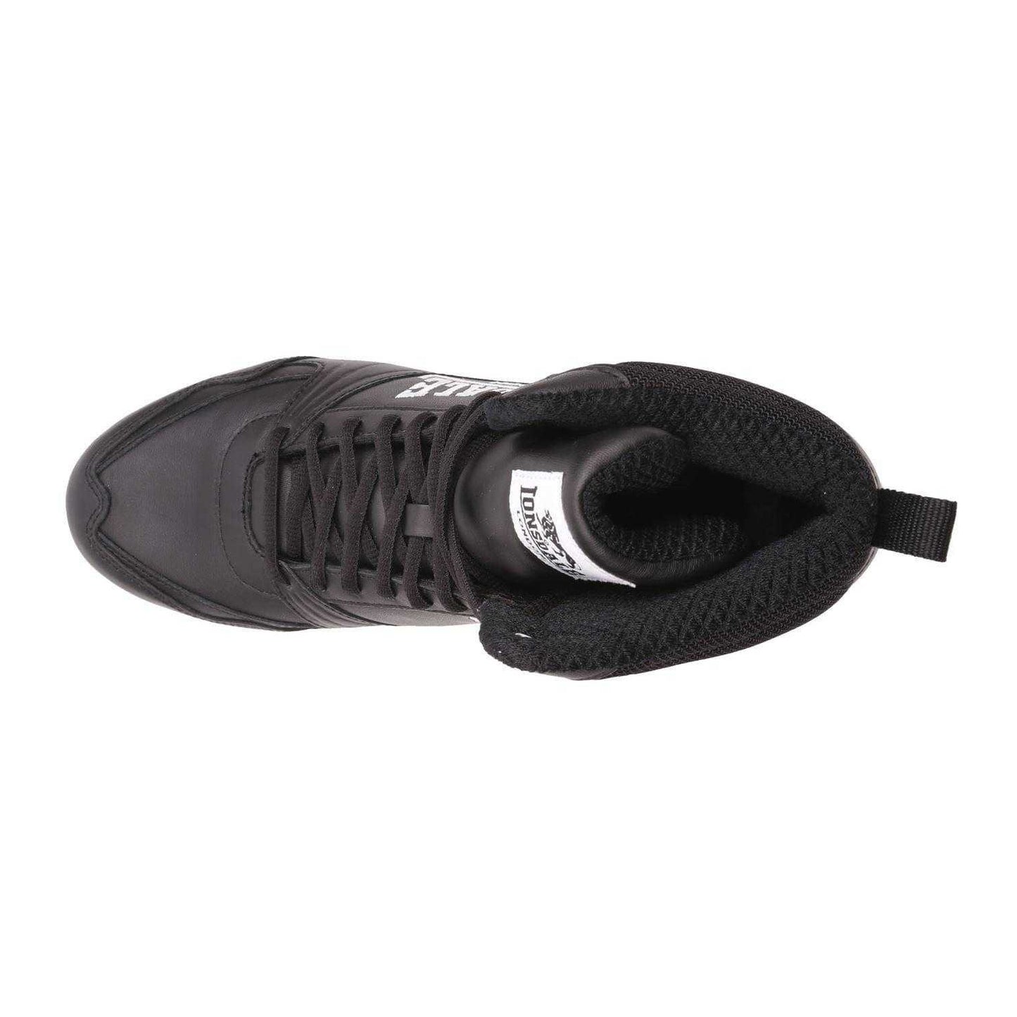 Black - Back - Lonsdale Childrens-Kids Leather Boxing Boots