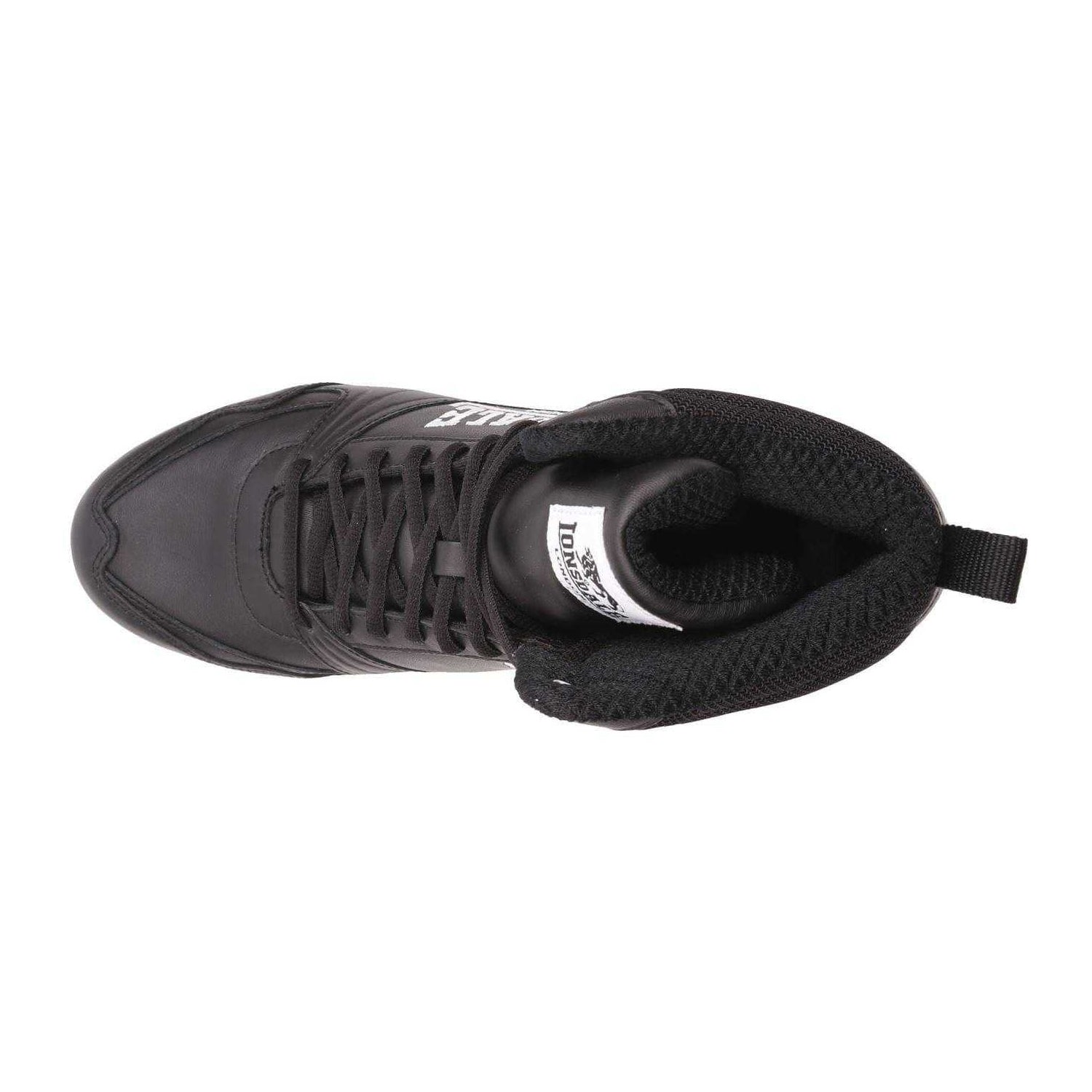 Black - Back - Lonsdale Childrens-Kids Leather Boxing Boots