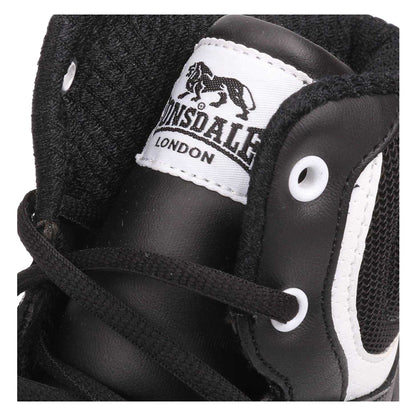 Black - Lifestyle - Lonsdale Childrens-Kids Leather Boxing Boots