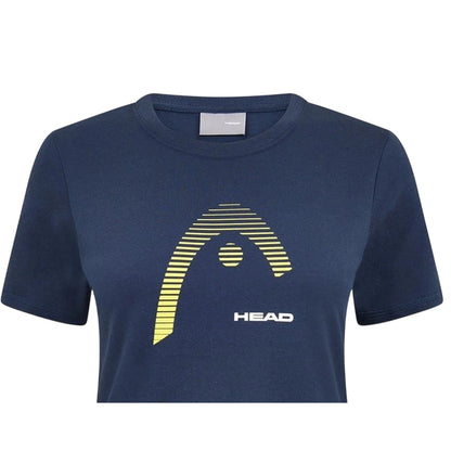 Navy - Side - Head Womens-Ladies Club Lara Graphic Print T-Shirt