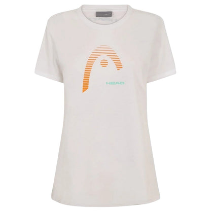 White - Front - Head Womens-Ladies Club Lara Graphic Print T-Shirt