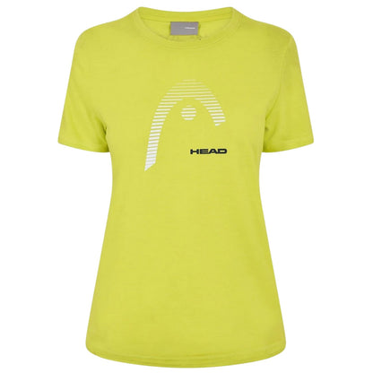 Yellow - Front - Head Womens-Ladies Club Lara Graphic Print T-Shirt