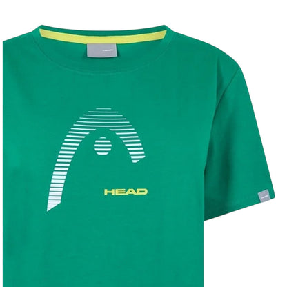 Green - Side - Head Womens-Ladies Club Lara Graphic Print T-Shirt