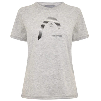 Grey - Front - Head Womens-Ladies Club Lara Graphic Print T-Shirt