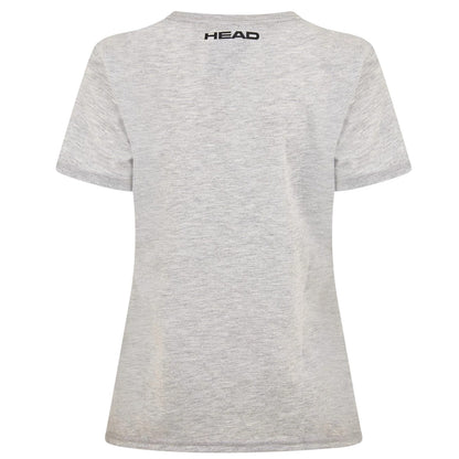 Grey - Back - Head Womens-Ladies Club Lara Graphic Print T-Shirt