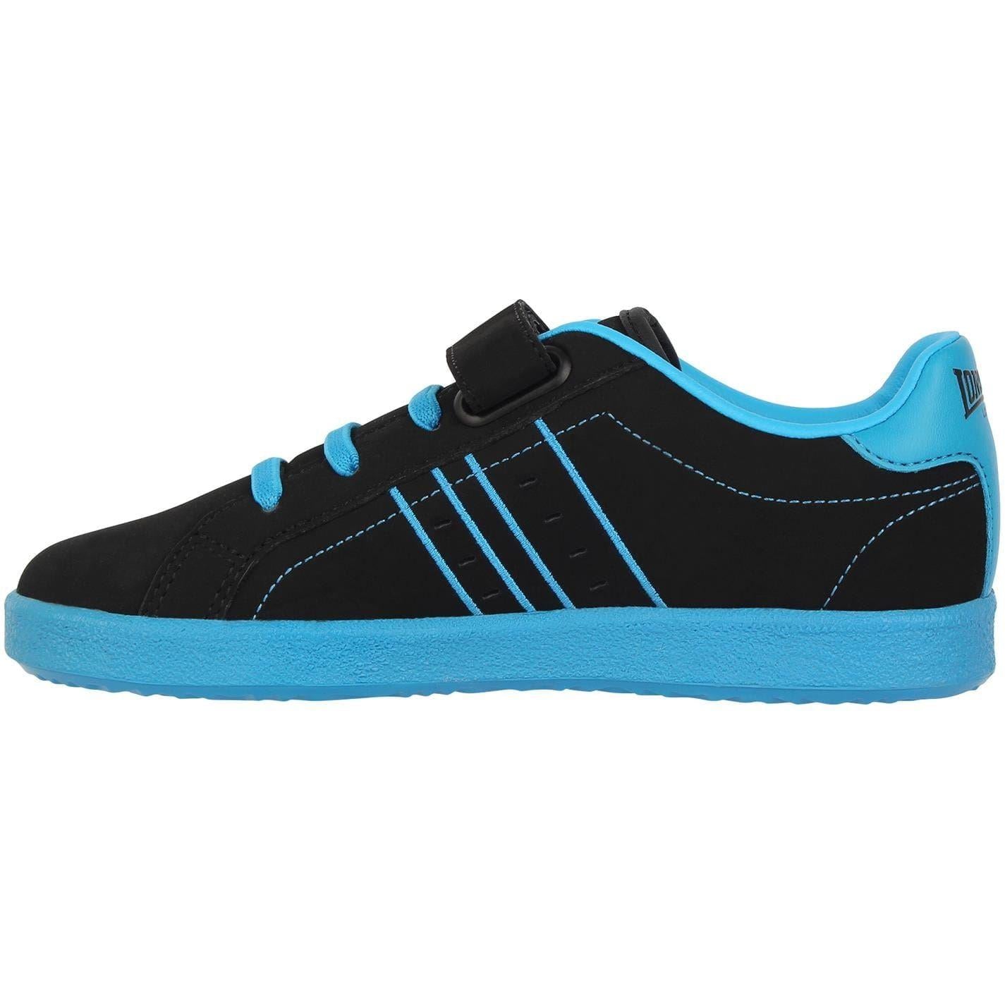Black-Blue - Back - Lonsdale Childrens-Kids Oval Trainers