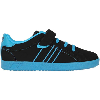 Black-Blue - Front - Lonsdale Childrens-Kids Oval Trainers