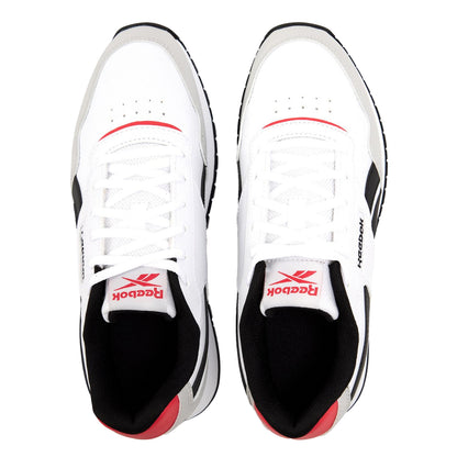 White-Black-Red - Side - Reebok Mens Glide Trainers