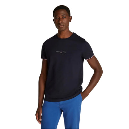 Desert Sky - Lifestyle - Tommy Hilfiger Mens Logo Tipped Slim T-Shirt