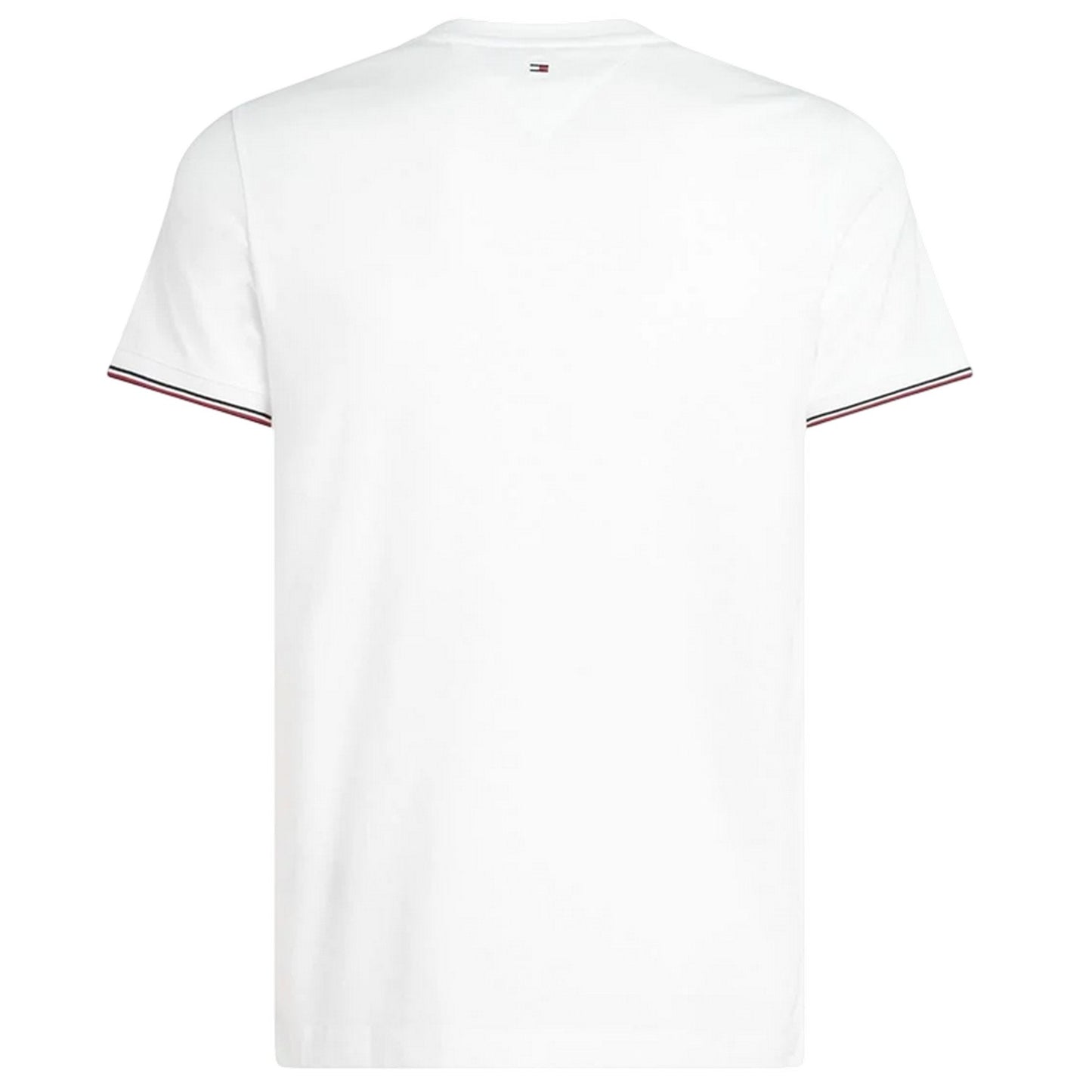 White - Back - Tommy Hilfiger Mens Logo Tipped Slim T-Shirt