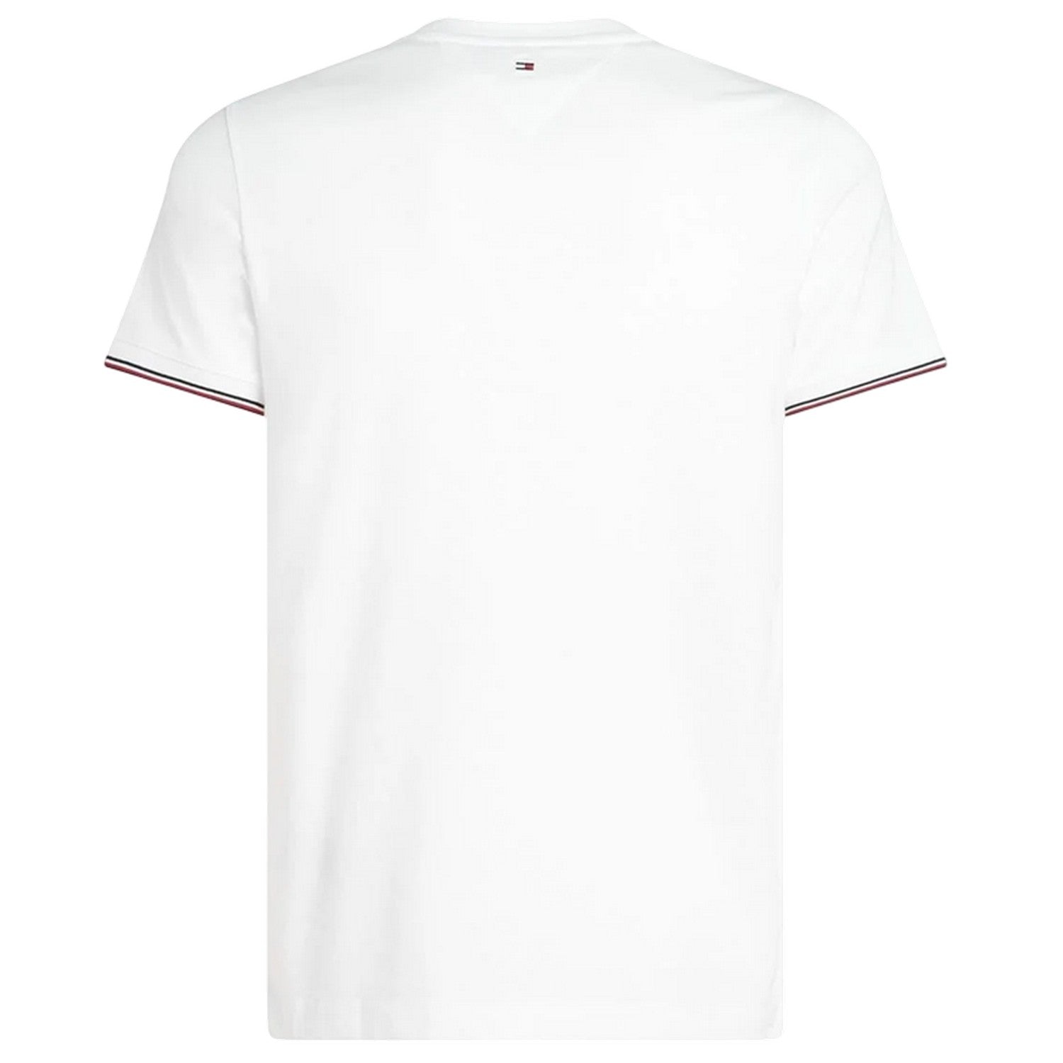White - Back - Tommy Hilfiger Mens Logo Tipped Slim T-Shirt